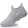2024 Men Casual Shoes Sneakers Fashion Loafers Comfortable Mesh Mens Shoes Footwear Lightweight Walking Shoes White Size 46