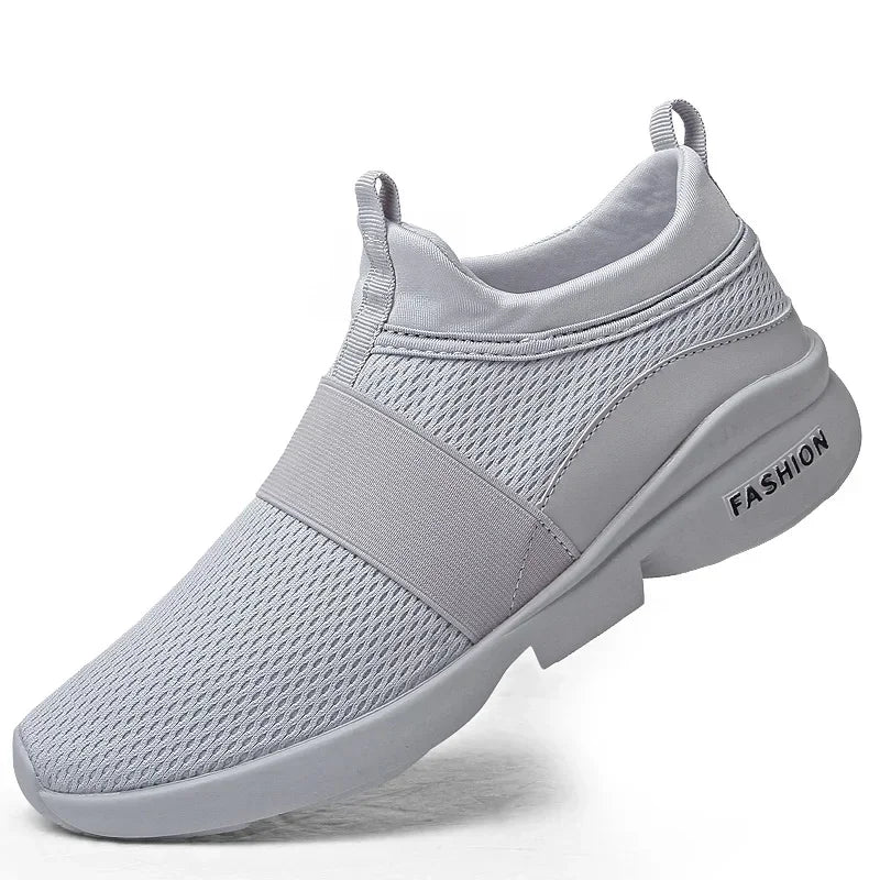 2024 Men Casual Shoes Sneakers Fashion Loafers Comfortable Mesh Mens Shoes Footwear Lightweight Walking Shoes White Size 46