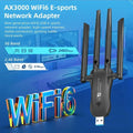 Kebidumei AX3000 WiFi6 USB Wireless Adapter Dual Band 2.4G/5GHz 3000Mbps Network Card for Desktop PC Win - Visuel 2 | SAMAG