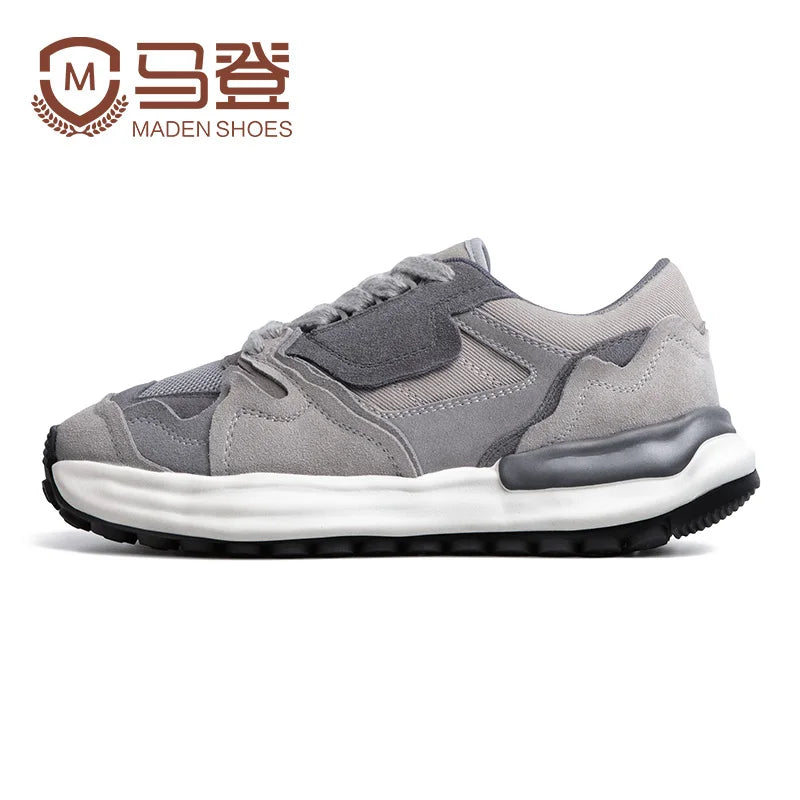 Maden Dissolve British Training Shoes Casual Breathable Sporty Sneakers Retro Thick-Sole Shoes Men's and Woman's Running Shoes