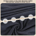 Winter Long Johns Men's Thermal Underwear Thickened Cashmere Silk Base Layer Set  Fleece Warm Pajamas Set Round Neck