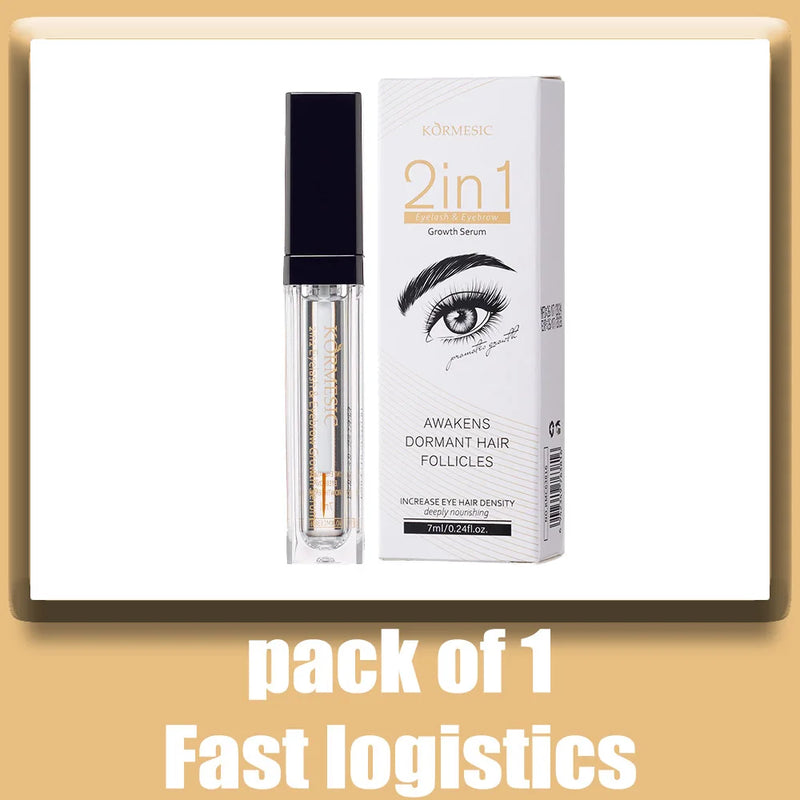 2 in 1 Eyebrow and Eyelash Growth Serum 7 Days Natural Eyelash Enhancer Longer Thicker Lengthening Curling Eyelashes Makeup*2026