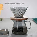 Glass Drip Coffee Maker,Diamond Design Glass Dripper and Filter Holder Manual Coffee Brewer for Home and Office