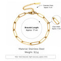 5Pcs Minimalist Chain Bracelets Women Stainless Steel Twist/Paperclip/Cuban Adjustable Stack Jewelry - Visuel 16 | SAMAG