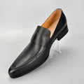 Men's Summer Genuine Leather Breathable Formal Business Shoes Wedding White Leather Shoes Korean Style Pointed Toe Loafers