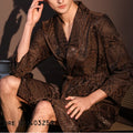 Luxury Jacquard Men's Robe Lingerie Silky Satin Kimono Bathrobe Gown Pajama Spring New Male Sleepwear Homewear Loose Loungewear