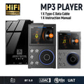 HiFi MP3 Player Lossless DSD Digital Audio Music Player Bluetooth-Compatible 5.3 Digital Music Player HiFi Lossless Audio Player