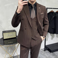 The New Spring 2025 Suit Set Is Fashionable, Stylish And Versatile. It's A Three-Piece Formal Suit Suitable For British Business