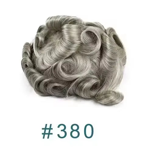 Super Ultra Thin Skin 0.02mm 80-100%Density Men Toupee Brown Black 210# Human Hair System Undetectable Natural Hairline Prosthes