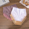 5PCS Seamless Cotton Fabric Panties Women Patchwork Lace Floral Underwear Elastic High Waist Briefs Sexy Female Lingerie S-XXL