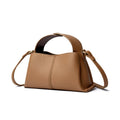 Luxury Vintage Soft Leather Women Boston Bag Minimalist Fashion Commute Shoulder Crossbody Handbag