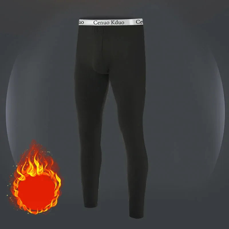 2025 Men's Thermal Underwear Pants, Slim Leggings, Fleece Thickened Skinny Warm Long Pants, Men's Warm Pants for Autumn Winter