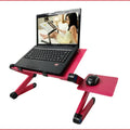 Adjustable Laptop Desk Stand Cooler Fan Portable Ergonomic Lapdesk for Bed Sofa PC Notebook Table Desk with Mouse Pad Aluminum