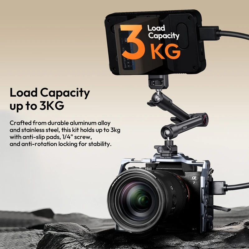 Ulanzi HD02 Magic Arm Kit 10-inch with Super Clamp for Tripod Camera Fill Light Magic Arm