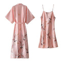 Sexy Nightwear Gown Set Women Pyjama V-Neck Pajamas Silky | SAMAG