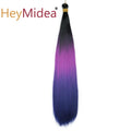 22-28Inch Straight Pony Hair Bundles Crochet Braids Hair Silky Colorful Synthetic Braiding Hair Ombre Synthetic Hair For Women