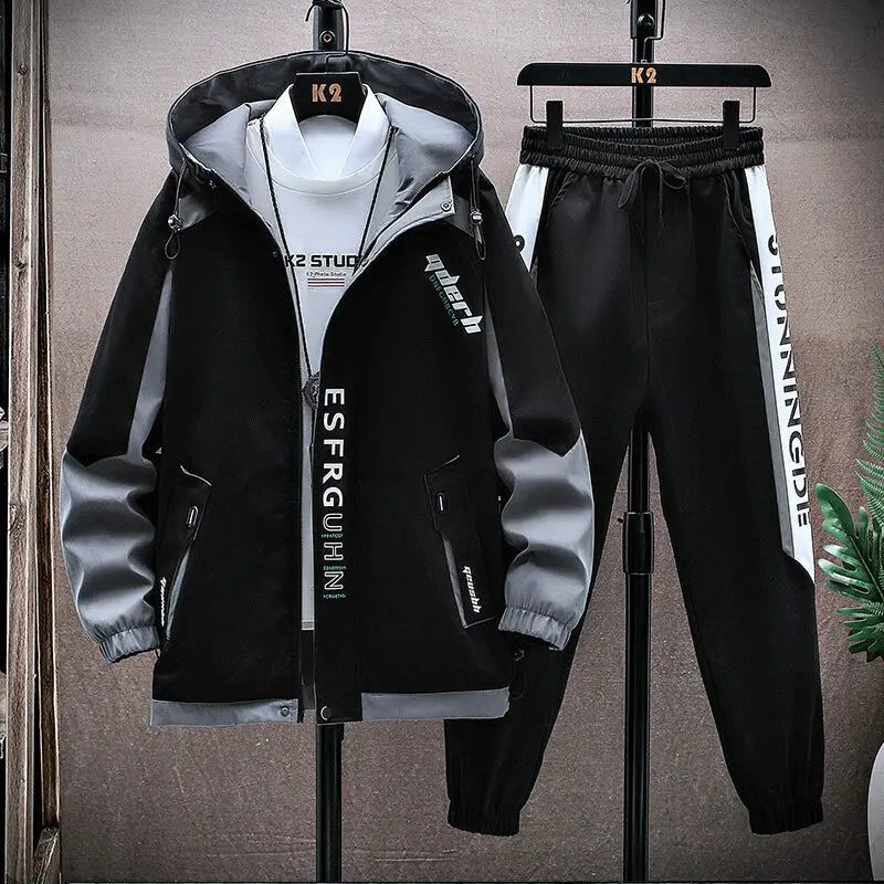Casual Hooded Jackets And Pants Tracksuit Men's Clothing | SAMAG