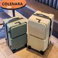 COLENARA High Quality Suitcase ABS+PC Boarding Box Large Capacity Trolley Case 20"24"26"28"30 Inch Front Opening Laptop Luggage