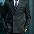Fashion New Men's Leisure Boutique Business Banquet Solid Color Wedding Double Breasted Slim Fit Suit Blazers Jacket Pants