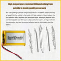 103450 3.7V 2500mAh Polymer Lithium Rechargeable Battery JST PH 2.0mm 2Pin Plug for Camera GPS Navigator MP5 Bluetooth Headset