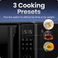 0.7 Cu. Ft. 700W Countertop Microwave with 10 Power Levels, 6 Presets, Eco Mode & Child Lock - Black