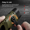 LED Flashlight Hand Crank Solar Powered Rechargeable - View 5 | SAMAG