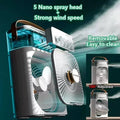 Portable 3 In 1 Mini Air Conditioner Fan Humidifier LED Night Light Adjustable Wind Speed Desktop Cooler For Bedroom Office Stud