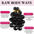 42 Inch Body Wave Human Hair Bundles Natural Black Brazilian Virgin Hair Weave 12A Unprocessed Real Human Hair Extensions Full T