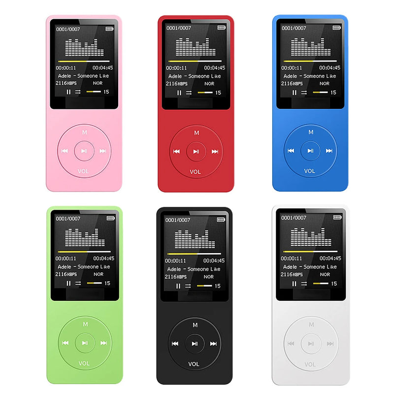Portable MP3 Player USB Charging Record Digital Display Screen Media Lossless Portable Pocket Sports Running Walking Music Play