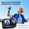 ANSVICAM 5K Bare-body Waterproof Action Camera 4K60fps Touch Dual Screen 6-Axis Anti Shake 170° Wide-angle WiFi Sports Cameras
