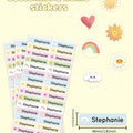 4.6CM Long Custom Name Sticker, Personalized Cartoon Fresh Cute Waterproof Modern School Supply Label, Customized Name Stickers