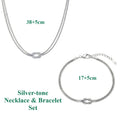 Infinity Love Knot Stainless Steel Bracelets Snake Chain Elegant Friendship Couples Bangles For Women Bridesmaid Jewelry Gifts