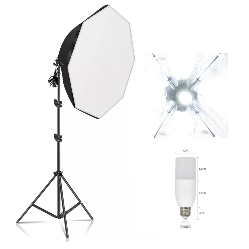 Softbox Lighting Kit Photography Studio Boom Arm for Video & YouTube Continuous Lighting Professional Lighting Set Photo Studio