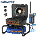 Self-Leveling Sewer Camera - 512Hz Locator, 10 inch IPS IP68 Pipeline Endoscope with DVR & Meter Counter, 7mm Cable for Plumber
