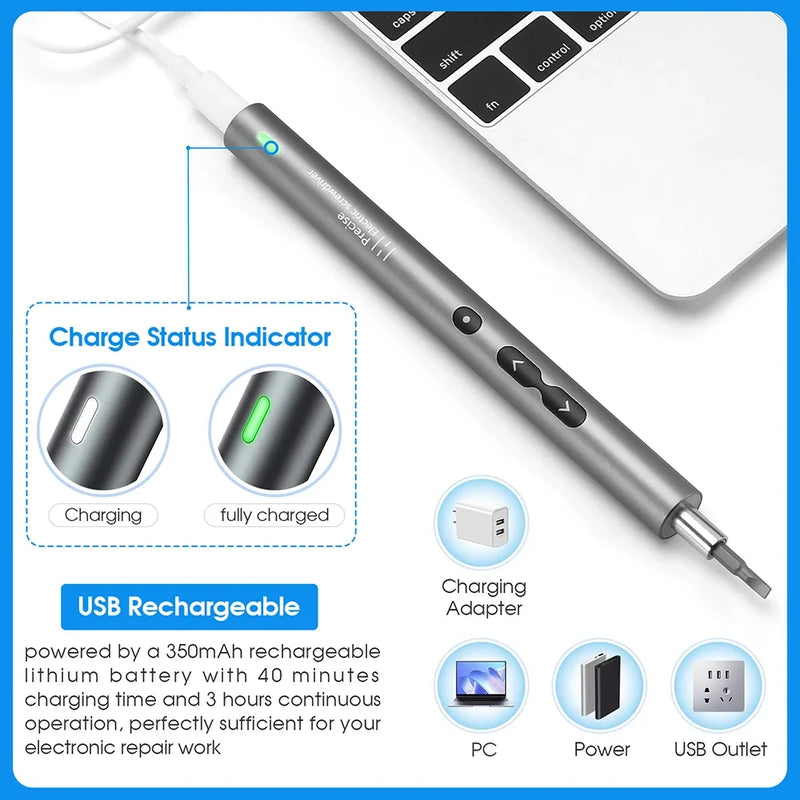 62/6 in 1 Precision Electric Screwdriver Set Power Tool Kits Rechargeable Wireless Mini Small Bits for - View 3 | SAMAG