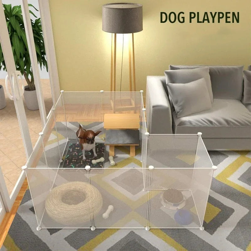 Small Animal Cage Foldable Pet Dogs Playpen Crate Fence Puppy Kennel House Exercise Training Cage Puppy Kitten Space Dog Supplie