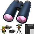 10x50 Blue Binoculars with Phone Adapter & Tripod - High-Power HD Optics for Bird Watching, Stargazing, and Outdoor Adventures