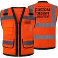 Workwear Vest With Customize Logo For Men Hi Vis Vest Jacket  Workwear Custom With Logo And Text