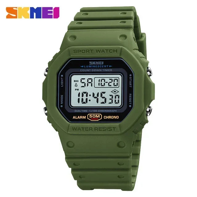 1628 Luxury Digital Men Watches Sports Waterproof Electronic Wristwatches Military Back Light Clock 1988 - Visuel 7 | SAMAG