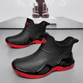 Men women's casual rain boots four seasons waterproof non-slip outdoor wading fishing water shoes car wash chef couple rain shoe