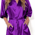 Hot Women Short Silk Bridesmaid Bride Robe Sexy Satin | SAMAG