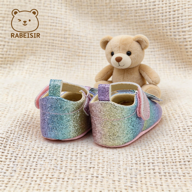 Spring and Autumn Baby Step Shoes, Anti-Slip and Breathable, 0-1 and a Half Year Old Girl Baby Princess Shoes, Birthday Wedding