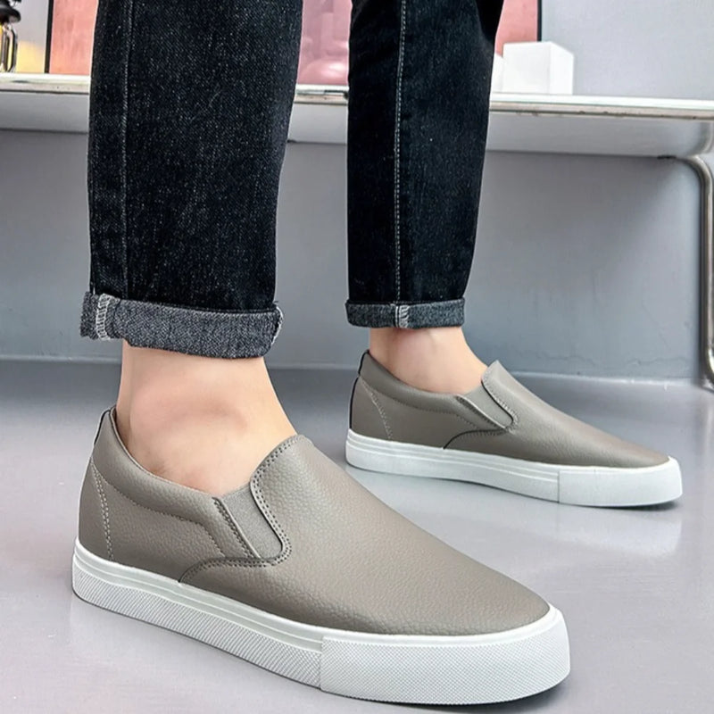 Men's Casual Shoes Grey Brown Flat Bottomed Casual Board Shoes Mens Loafers Man Shoes Casual Sneakers Men
