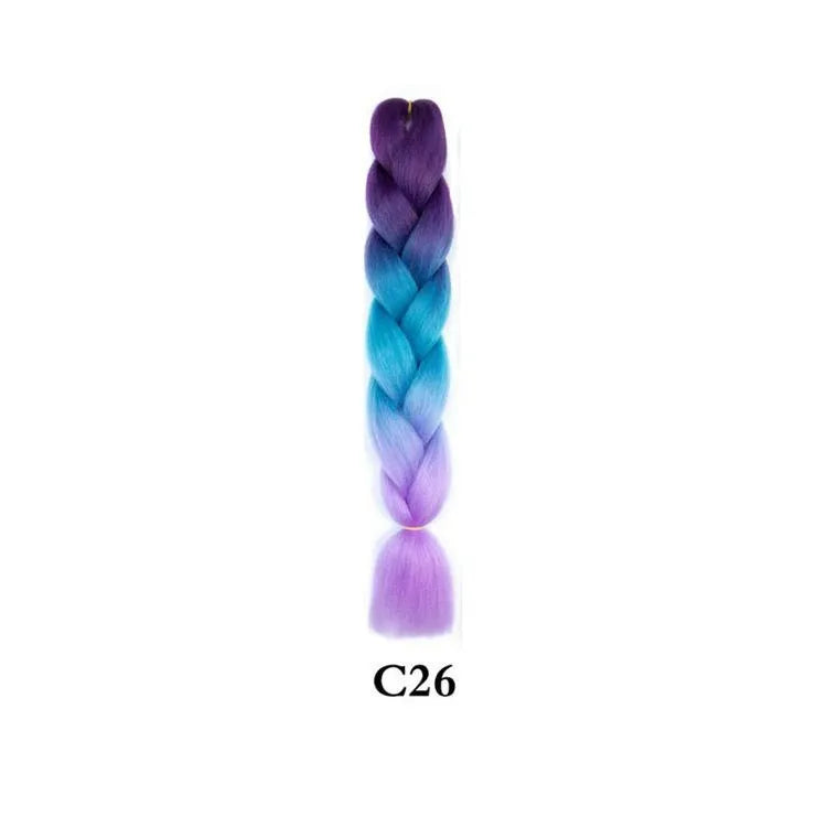 Tereshar 1Pcs 24inch 100g Synthetic Braiding Hair Extensions Jumbo Braiding Hair Twist Crochet Braids Hair for Women