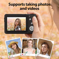 4K 64MP Digital Camera with 18X Digital Zoom, Auto Focus, External Fill Light, 2.8" LCD Screen, Portable Compact Camera for Phot
