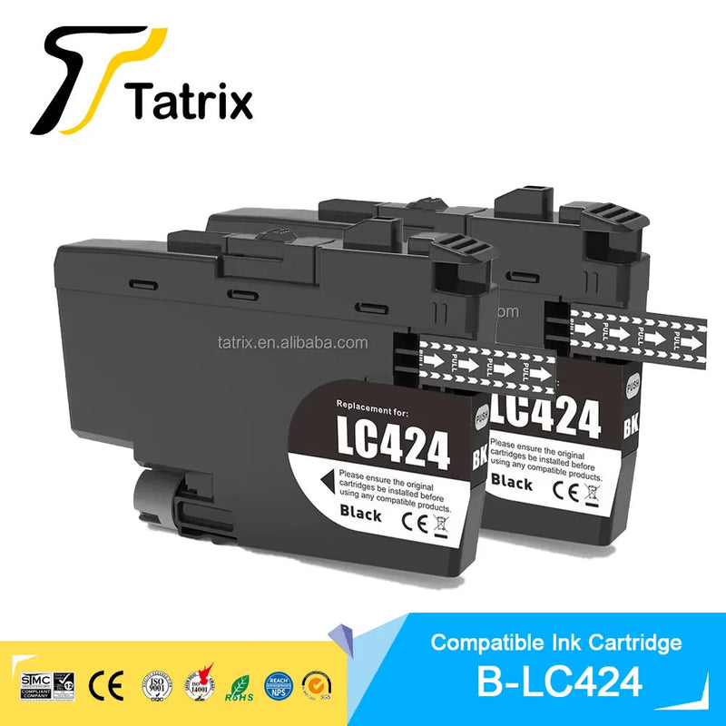 Tatrix Premium LC424 LC424BK LC424C LC424M LC424Y Color Compatible Printer Ink Cartridge for Brother DCP-J1200DW