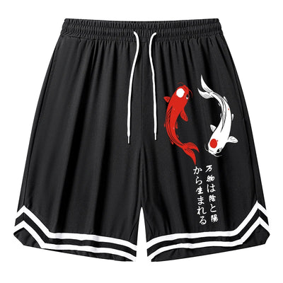 Graphic Colorblock Striped Athletic Shorts for Men Gym | SAMAG
