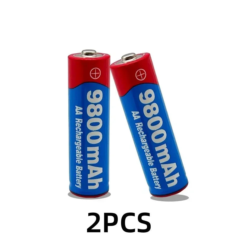 2026 New AA Rechargeable Batteries 9800Mah 1.5V New LED Lamp Toy Alkaline Rechargeable Battery Mp3