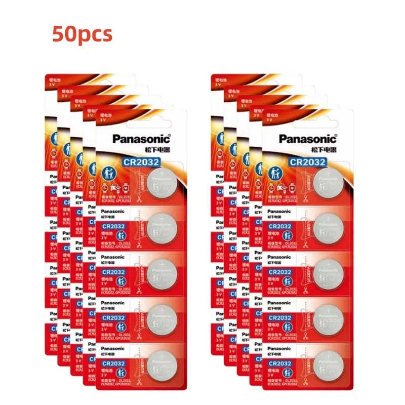 2-50pcs Original Panasonic CR2032 3V ECR2032 Lithium Battery CR 2032 For Control Watch Motherboard Scale Button Coin Cells