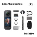 Insta360 X5 Action Camera Waterproof 8K 30fps Replaceable Lenses Triple AI Chip Superior Low Light 185 Mins Run Life